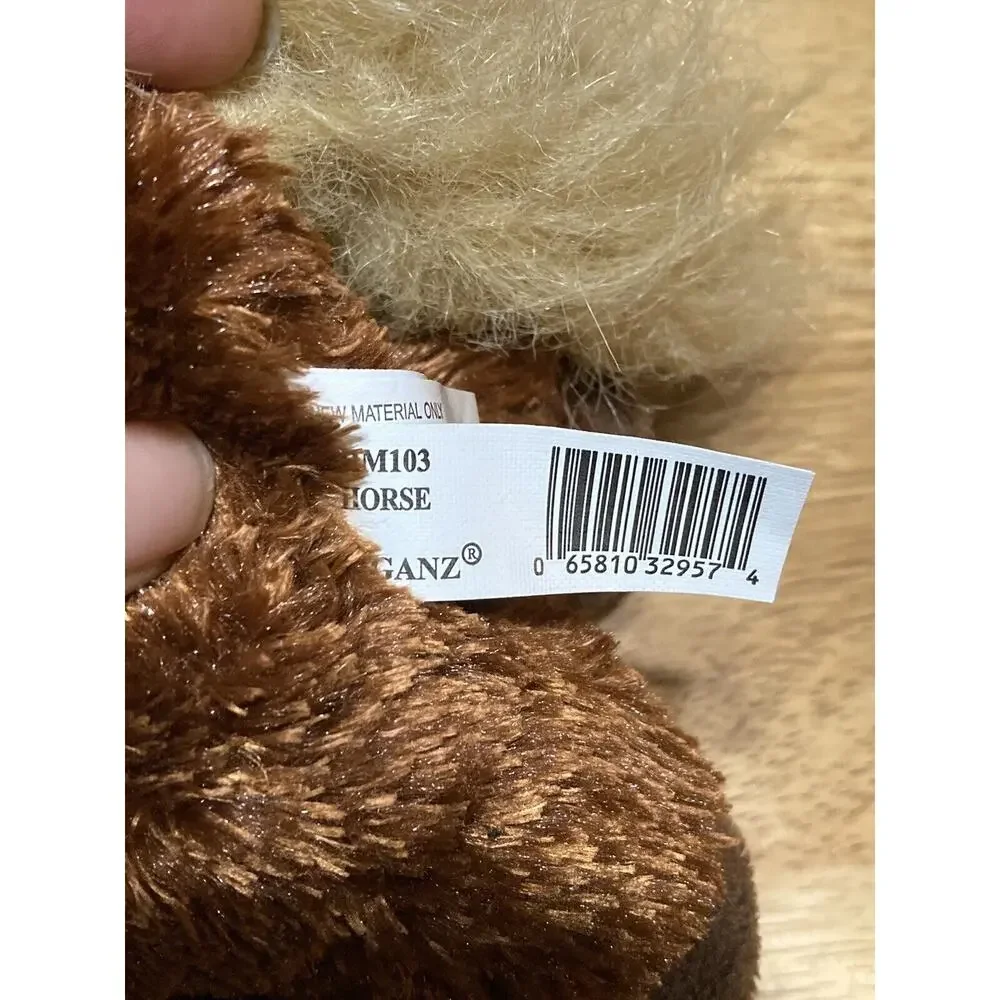 GANZ‎ Webkinz Brown Horse Cute Plush Stuffed Animal Embroidered Eyes NO CODE